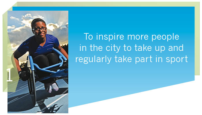 vision aim 1 - To inspire more people within the city to take up and regularly take part in sport