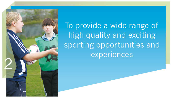 vision aim 2 - To provide a wide range of high quality and exciting sporting opportunities and experiences
